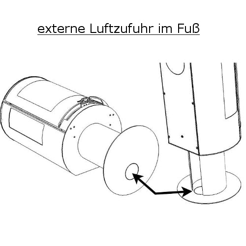 Kaminofen Aduro 9.3 Lux Air externe Luftzufuhr | Klimaworld