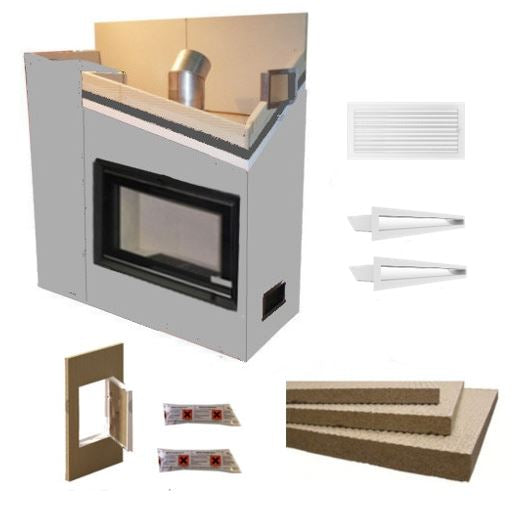 Kaminverkleidung Kaminbausatz - Komplett-SET 1 | weiß