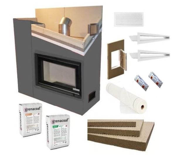 Kaminverkleidung Kaminbausatz - Komplett SET 2 klein | weiß