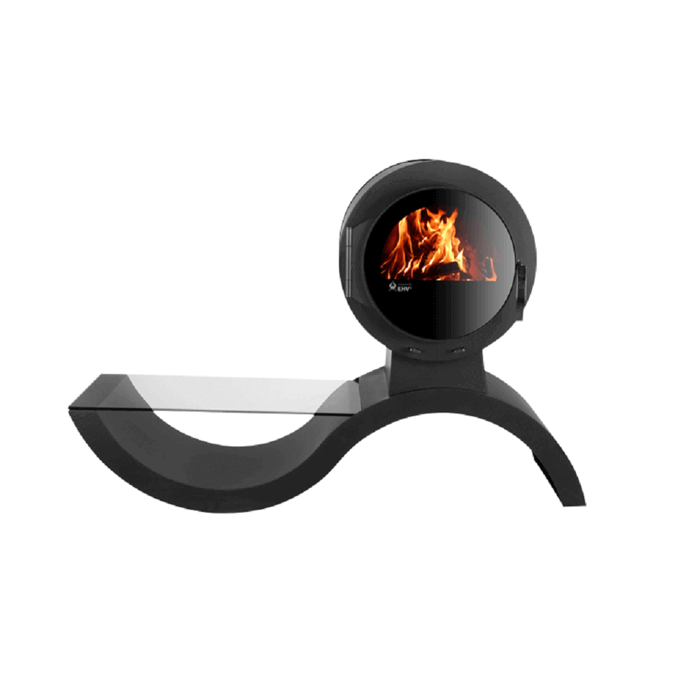 KANUK | Kaminofen Kanuk - Wave | schwarz | 8 kW - front