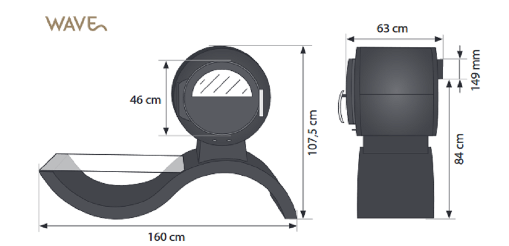 KANUK | Kaminofen Kanuk - Wave | Maße