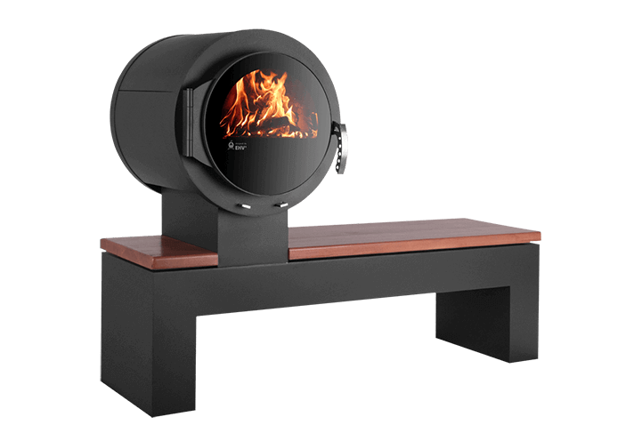 KANUK | Kaminofen Kanuk - Bank | Buchenholz / Macoré | 8 kW