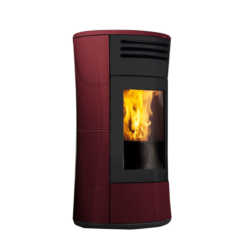 Edilkamin Pelletofen Cherie Up | Keramik bordeaux