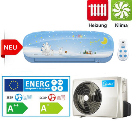 Midea Klimaanlage Kids Star 35 Inverter Wandgerät in blau mit 3,5kW