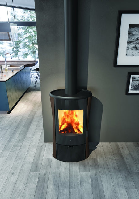 Edilkamin Luftholzöfen | Klass GL | Stahl bronze | 10,1 kW 