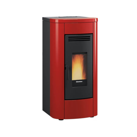Pelletofen Klaudia von Extraflame in bordeauxrot