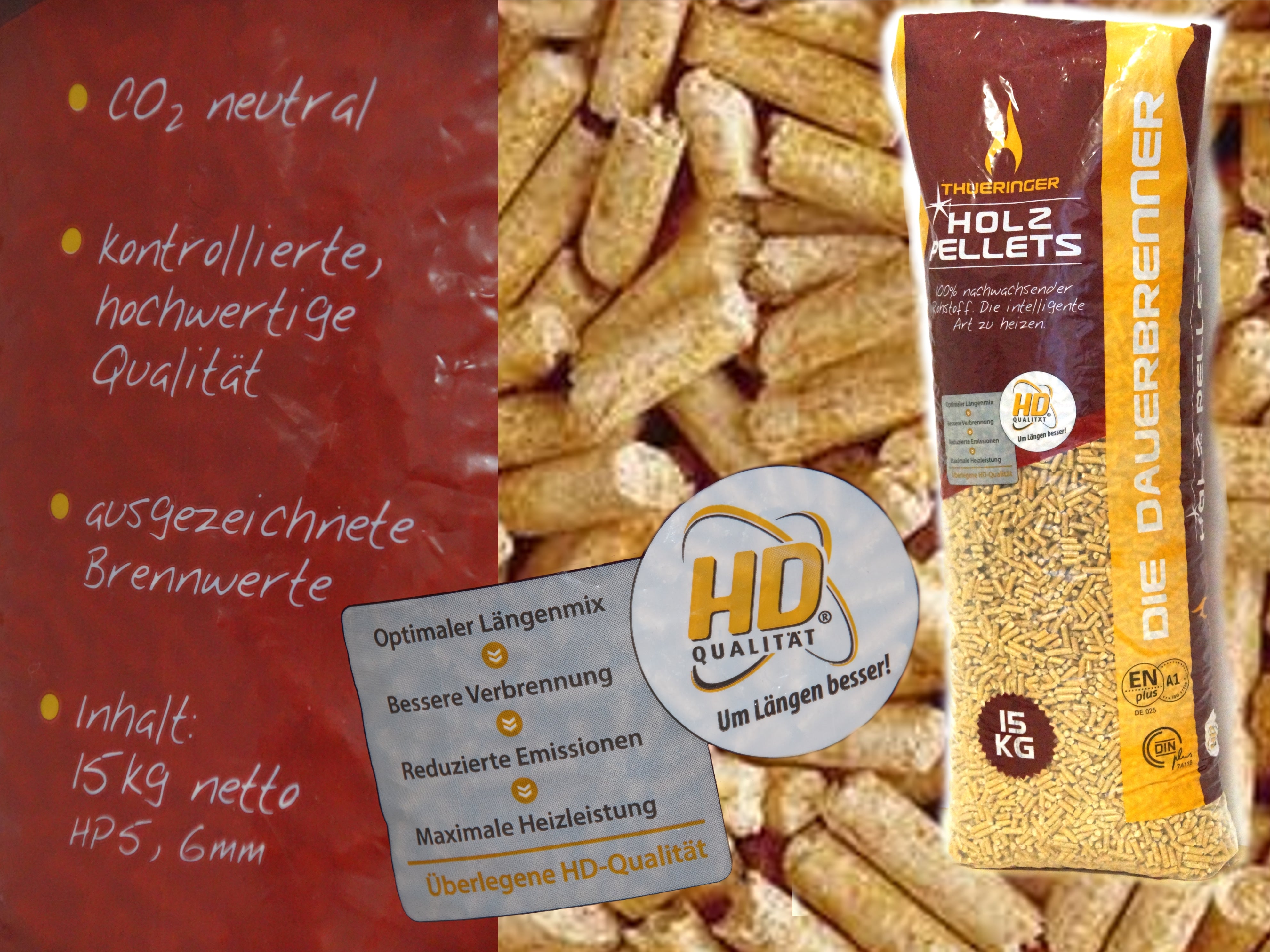 einzelner Sack Pellets