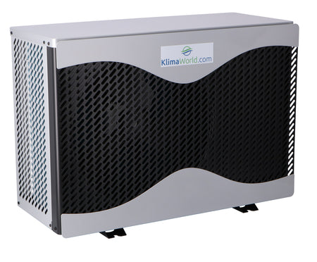 Poolwärmepumpe von Klimaworld mit Aluminiumgehäuse