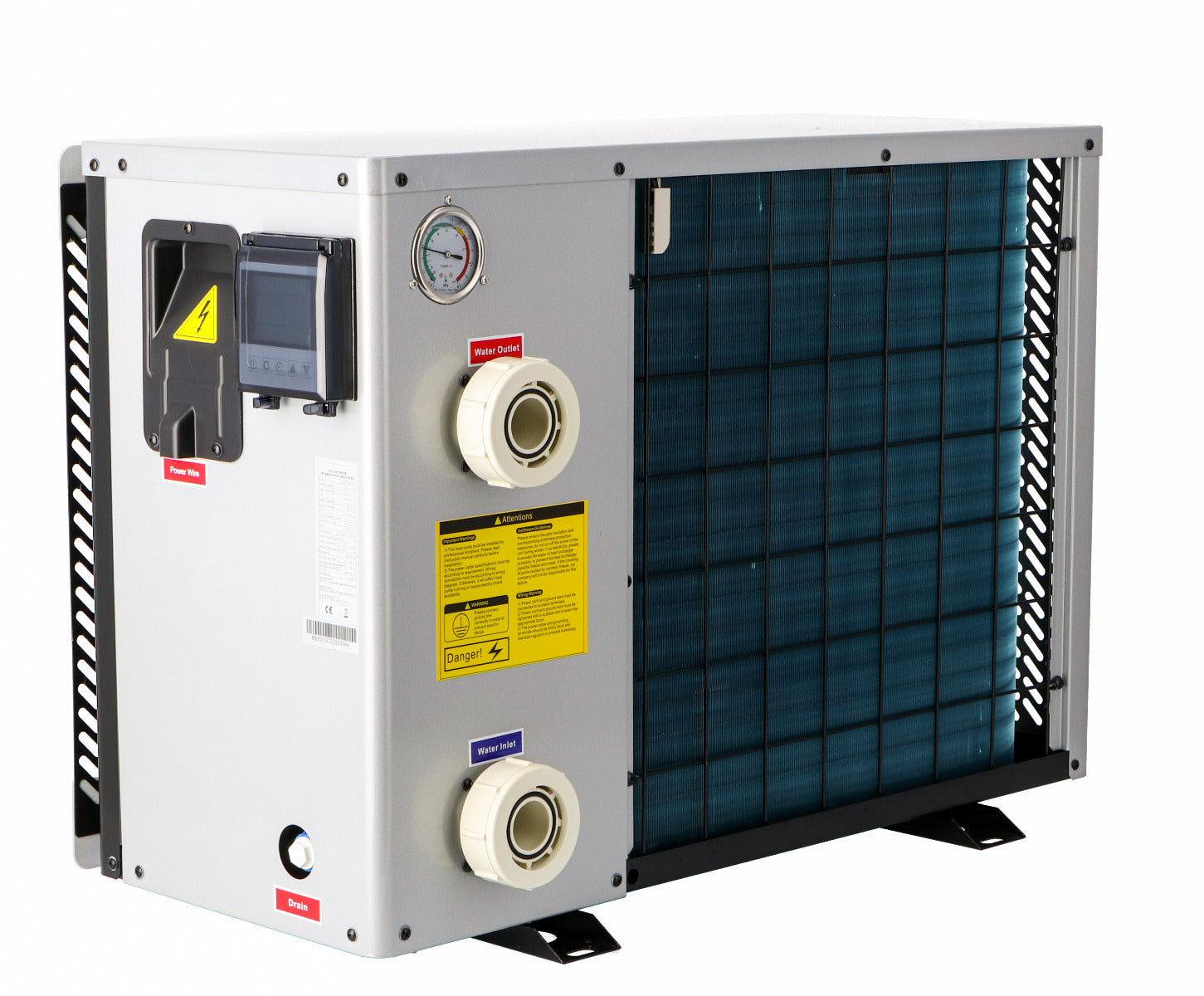 Rückansicht Wärmepumpe für Ihren POOL - BYC-017TG1