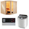 Sentiotec Sauna Komplettset Komfort Corner | Nordex Combi Next | 5 Pers.