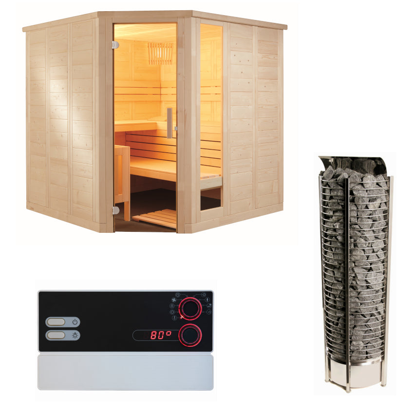 Sauna Set Komfort Corner Large
