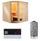 Sentiotec Sauna Komplettset Komfort Corner Large | Tower Heater Corner | 5 Pers.