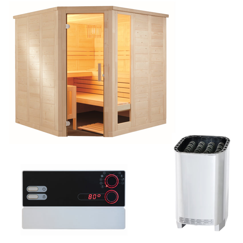 Sauna Set Komfort Corner Large