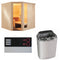 Sentiotec Sauna Komplettset Komfort Corner Large | Scandia Next Combi | 5 Pers.