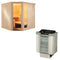 Sentiotec Sauna Komplettset Komfort Corner Large | Cumulus | 5 Pers.