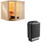 Sentiotec Sauna Komplettset Komfort Corner Large | Saunaofen 100 | 5 Pers.