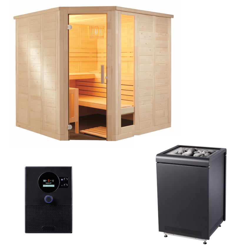 Sauna Set Komfort Corner Large