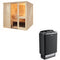 Sentiotec Sauna Komplettset Komfort Large | Saunaofen 100 | 5 Pers.