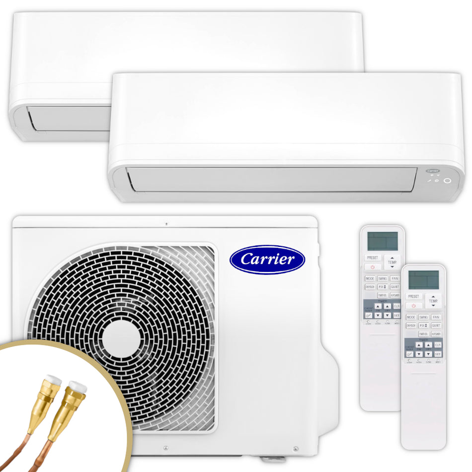 Carrier Multisplit Klimaanlage Set | Komfort Line | 2,5 kW + 2,5 kW | Klimaworld.com