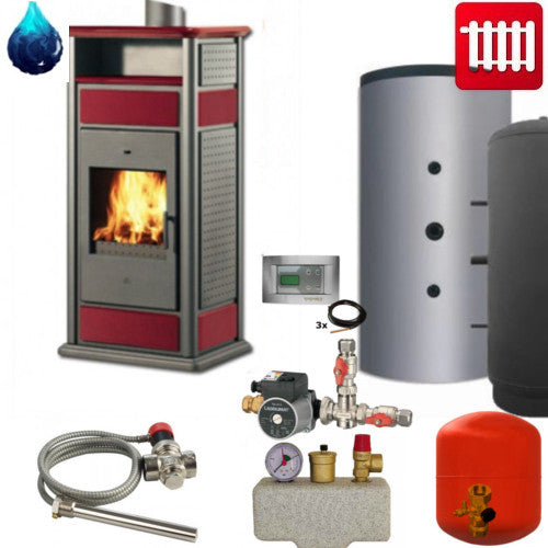 Wasserführender Kaminofen Warm CS 15kW Edilkamin Warmhaltefach