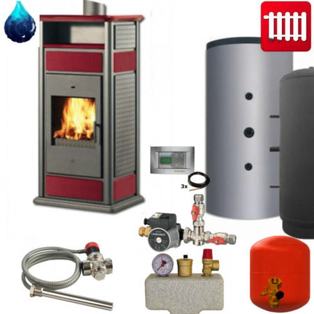 Wasserführender Kaminofen Warm CS 15kW Edilkamin Warmhaltefach