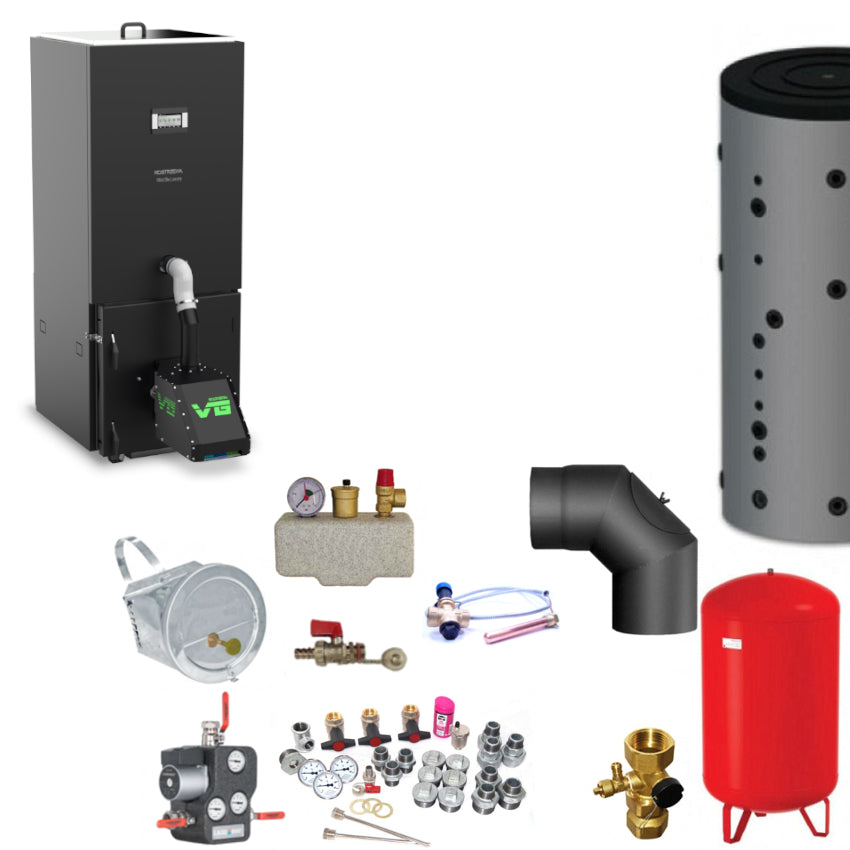 Kostrzewa Pelletkessel | Mini Bio Luxury 21 kW | Komplettset 2