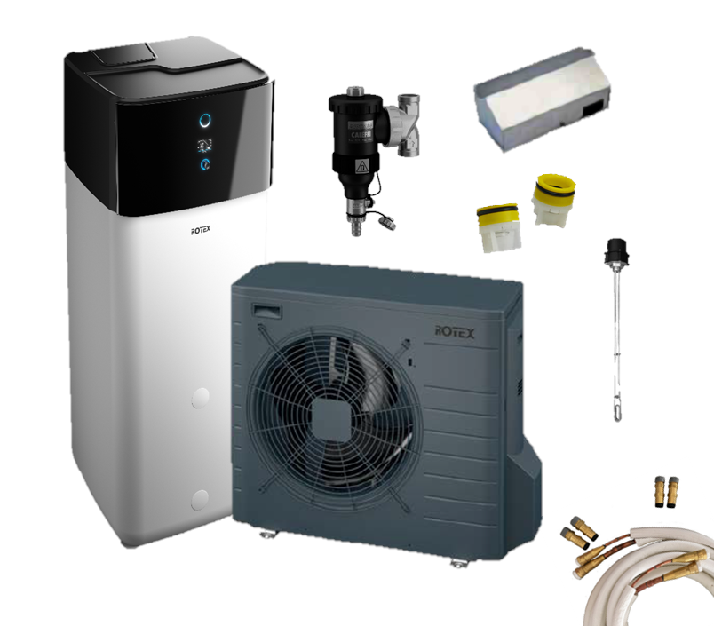 Rotex Luft-Wasser-Wärmepumpen Set | HPSU compact Ultra 308 Biv | 8 kW inkl. Zubehör