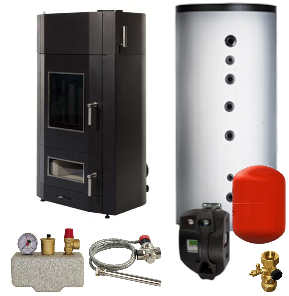 Wasser Holzvergaserofen JUPO Lohengrin Juratherm 18,5 kW Heizung-SET-1