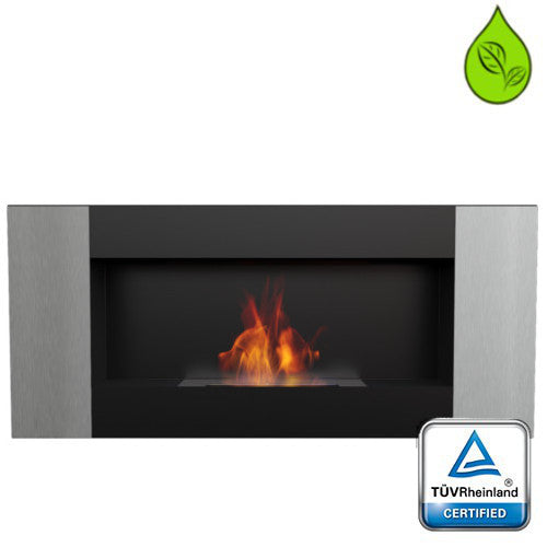 Biokamin Dekorativ-Wandkamin Delta2 schwarz Vertical TÜV