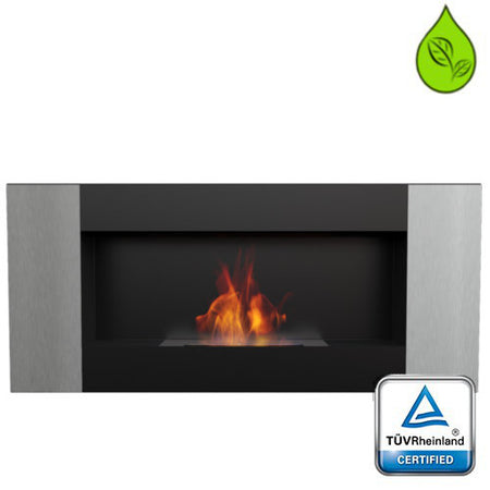 Biokamin Dekorativ-Wandkamin Delta2 schwarz Vertical TÜV