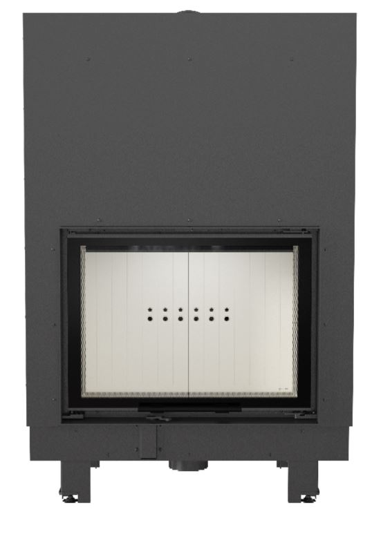 Warmluftkamineinsatz Kratki MBA 17 G, gerade Scheibe, 17kW