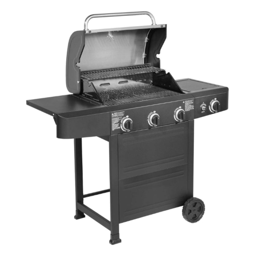 JUSTUS | Kratos | Gasgrill mit schwarzer Korpus Stahl-Frontblende | 3 x 3,5 kW + 1 x 3,8 kW