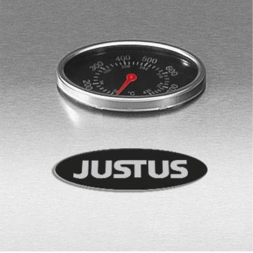 JUSTUS | Kratos | Gasgrill mit schwarzer Korpus Stahl-Frontblende | 3 x 3,5 kW + 1 x 3,8 kW