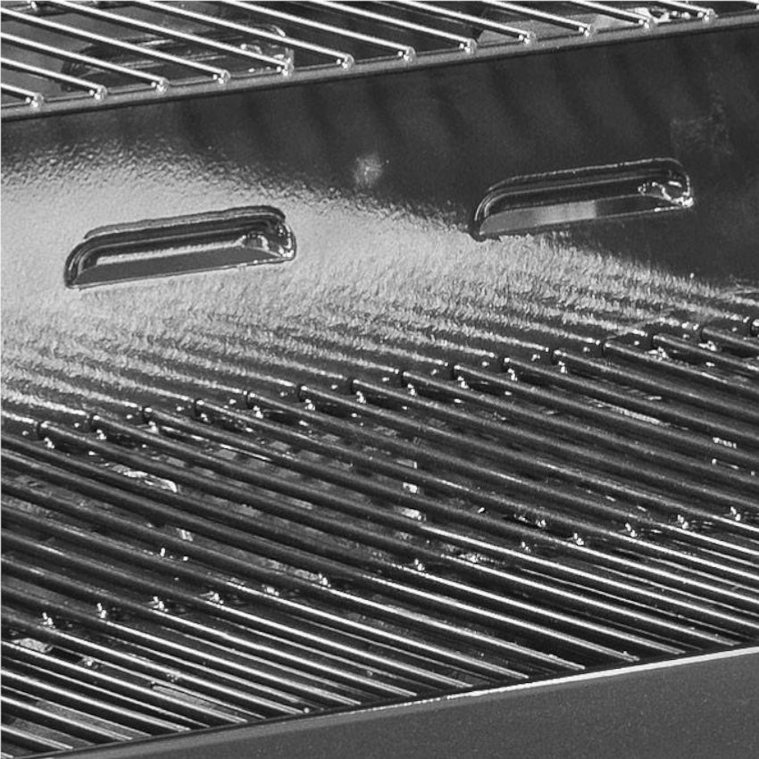 JUSTUS | Kratos | Gasgrill mit schwarzer Korpus Stahl-Frontblende | 3 x 3,5 kW + 1 x 3,8 kW