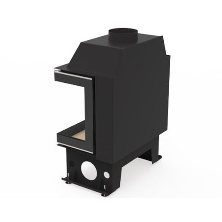 KRETZ | Kamineinsatz F107 | Eckscheibe rechts | Stahl | 10 kW