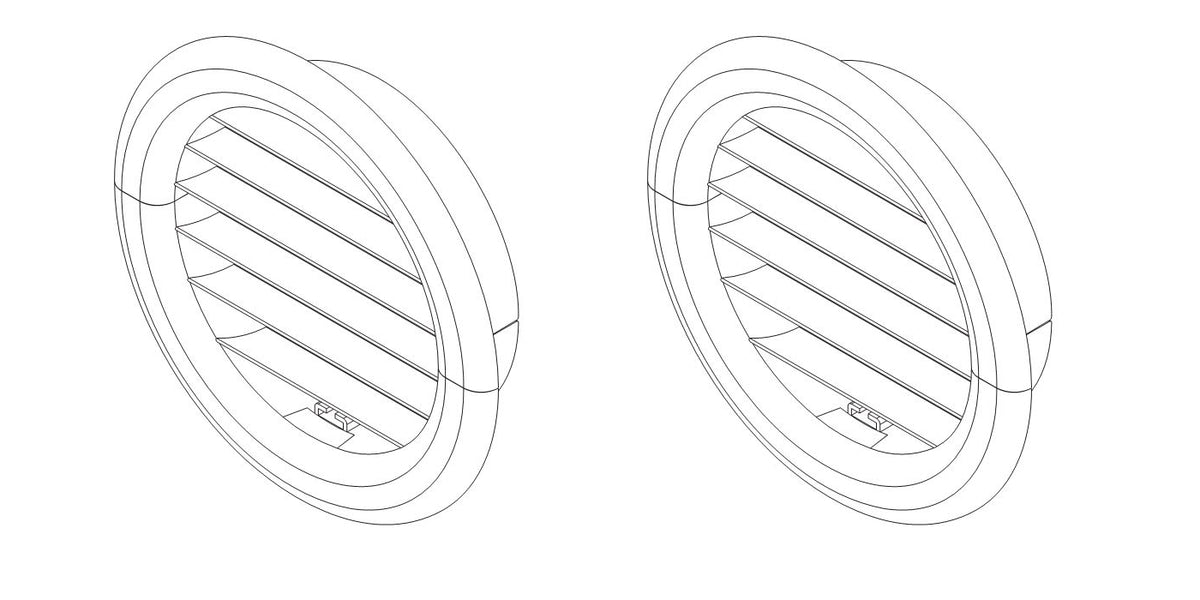 Unico Außengitter Abdeckgitter Lüftungsgitter Ø 160mm