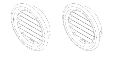 Unico Außengitter Abdeckgitter Lüftungsgitter Ø 160mm