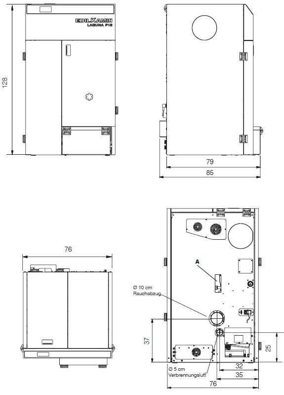 Edilkamin Pelletkessel Laguna P 12 | 12,4 kW 