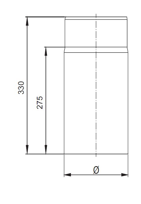 Längenelement kürzbar 330mm Ferro Lux - Maße