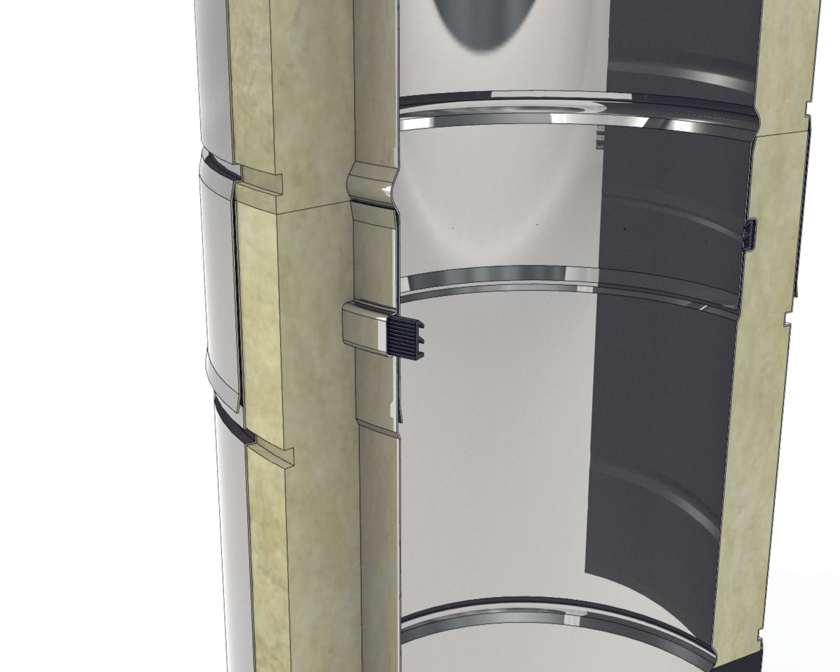 Wanddurchführung Längenelement 500 mm mit integrierten Wandfutter Ø 130 mm