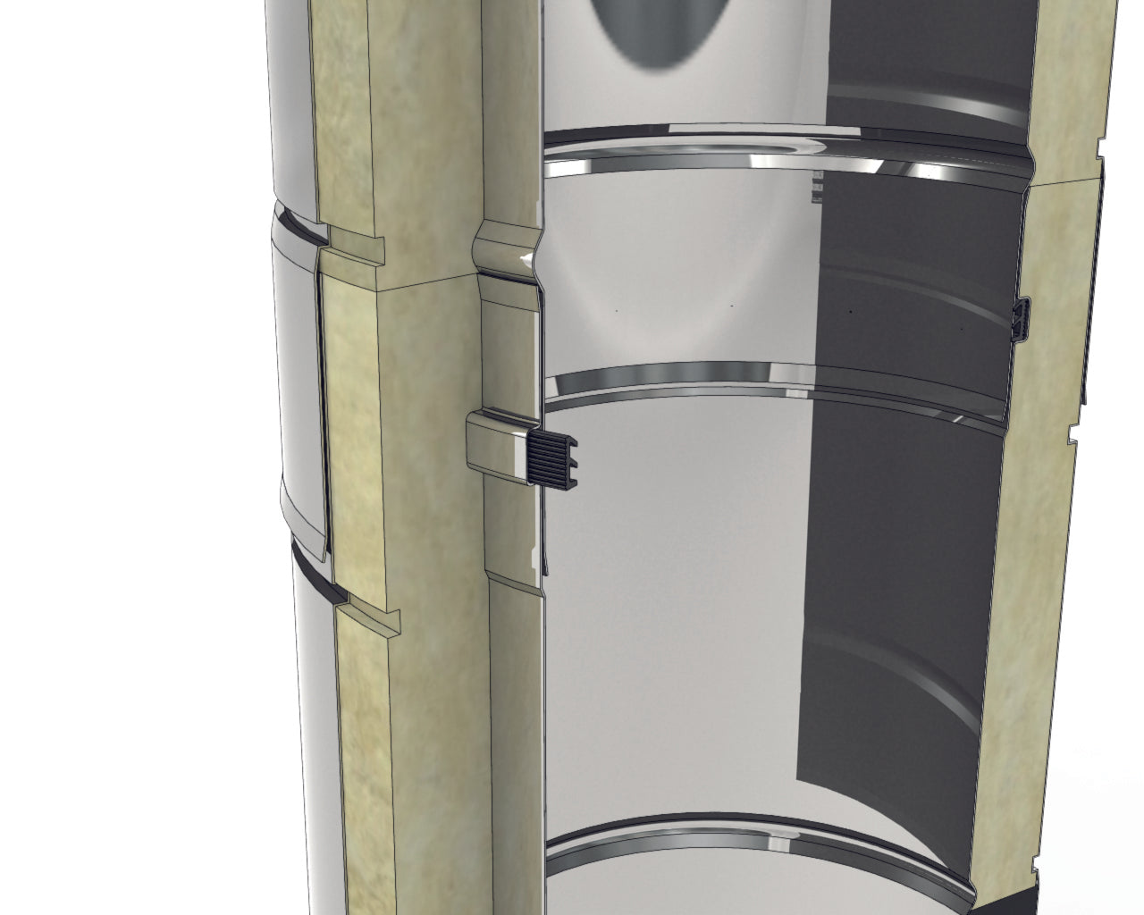 Wanddurchführung Längenelement 500 mm mit integrierten Wandfutter Ø 130 mm