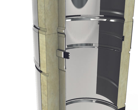 Wanddurchführung Längenelement 500 mm mit integrierten Wandfutter Ø 130 mm