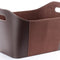Holzkorb Kaminholzkorb Leder Look braun TermaTech