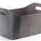 Holzkorb Kaminholzkorb Leder Look grau TermaTech