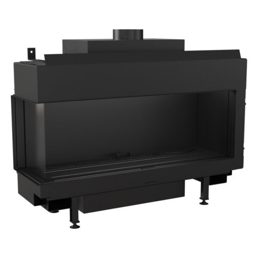 Kratki Gaskamin LEO 100 | Eckkamin links | 8,2 - 9 kW | Gasart wählbar