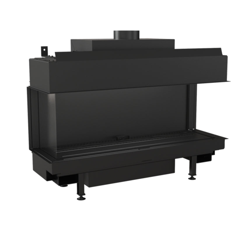 Kratki Gaskamin LEO 100 | Eckkamin 3-seitig | 8,2 - 9 kW | Gasart wählbar