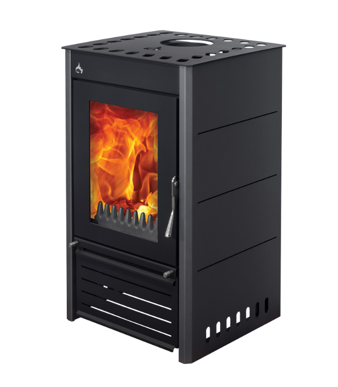 Warmwasserkaminofen Liso Euroteplo | gerades Blech | 8 kW