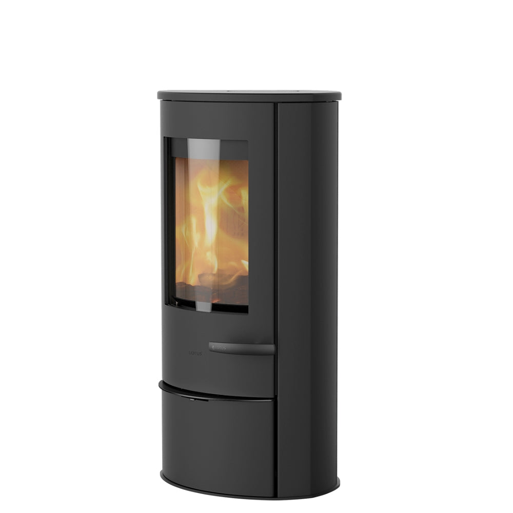 Lotus | Kaminofen Liva 5 | Stahlkorpus schwarz | 5kW
