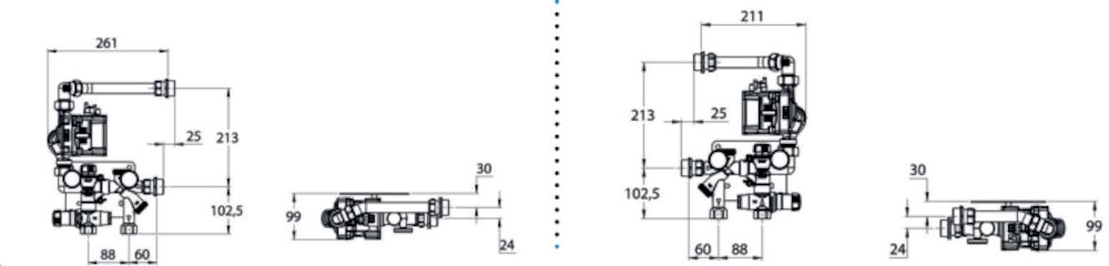 LK Armatur LK 421 Verteilerregelstation Maßzeichnung