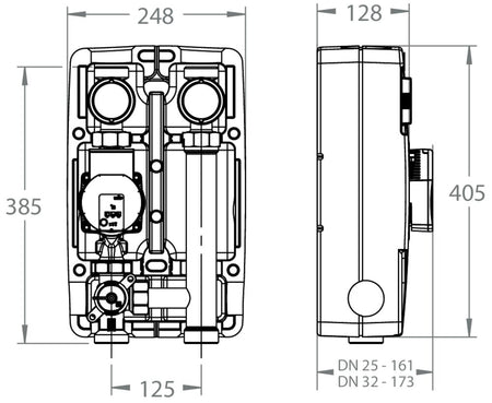 LK Armatur LK 862 L Pumpengruppe Maßzeichnung
